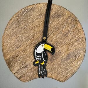 Portland Leather TOUCAN TASSEL Bird Lover Purse Charm FAST SHIP New Bag Charm